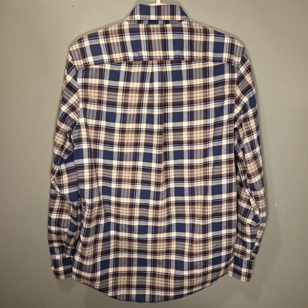 Banana Republic Men's Lightweight Flannel Plaid‎ Shirt 100% Cotton, Size S